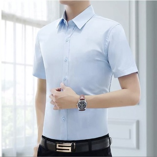 Bộ sưu tập áo sơ mi ngắn tay nam Hàn Quốc vải cotton lụa cao cấp
