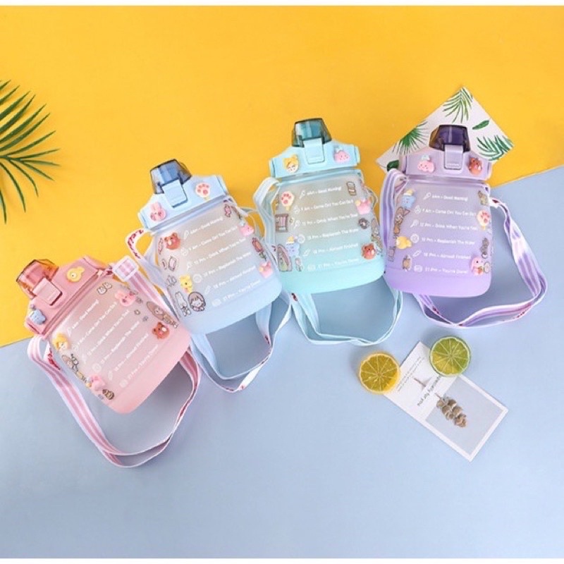 Bình nước 1,2 lít có vạch báo dành cho người lười uống nước - Bình đựng nước chính hãng