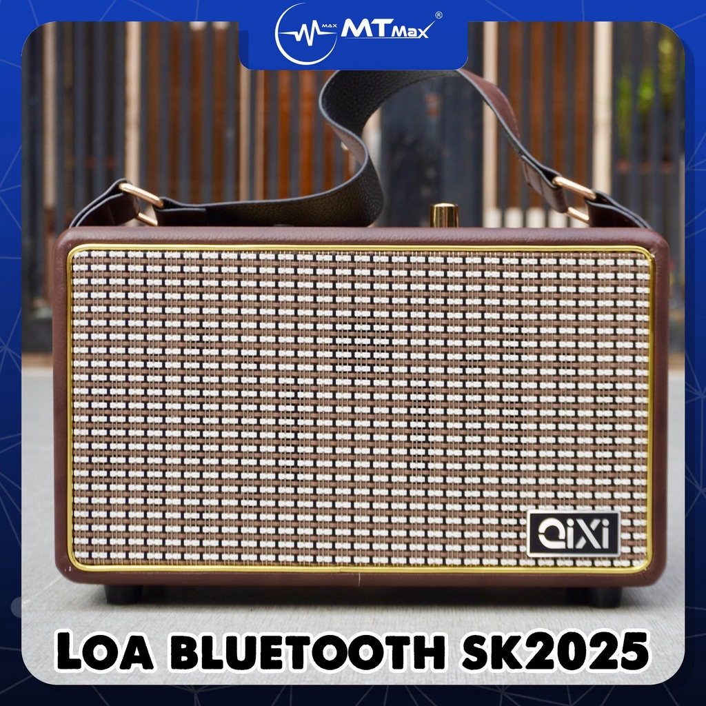 Loa Bluetooh Sk2025 nhỏ gọn nghe nhạc hay có hỗ trợ cổng micro thiết kế cổ điển vintage retro cực sang âm thanh hay