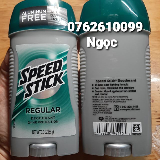 Lăn khử mùi SPEED STICK Regular 85g ( Hàng Mỹ )