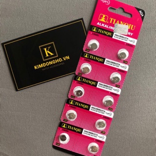 Vỉ Pin Đồng Hồ Điều khiển 626 AG4-SG4-SR66-LR66-177-376-377-SR626SW-LR626-SR626-1176SO TIANQIU 1 vỉ 10 viên