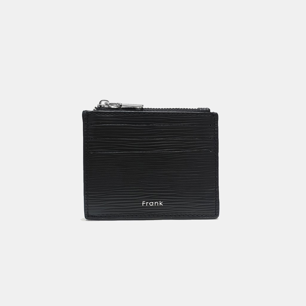 Ví Đựng Thẻ ATM Da Bò Epi Nhập Khẩu FRANK Mark Card Holder Mini Nhiều Ngăn Cho Nam Màu Đen