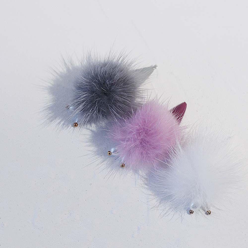 Phụ Kiện Quả Cầu Lông Xù Trang Trí Móng Tay Nghệ Thuật Tháo Rời Được DIY