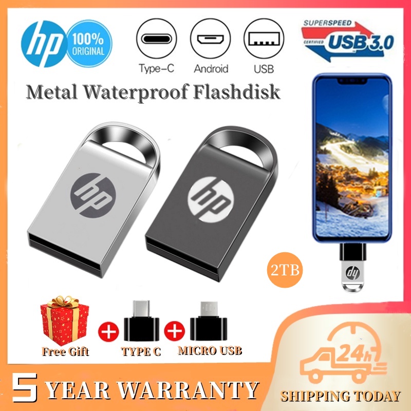 Usb 3.0 Flashdisk 2TB Bằng Kim Loại Chống Nước HP 2TB