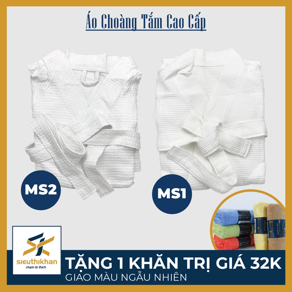 Áo choàng tắm cao cấp 100% cotton thấm nước cho Nam/Nữ - NBR8