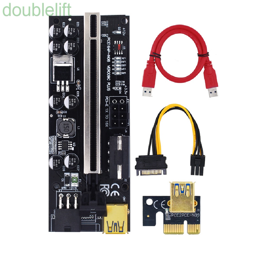 Bảng mạch nâng mở rộng 010Splus có đèn LED PCI-E 1X đến 16X