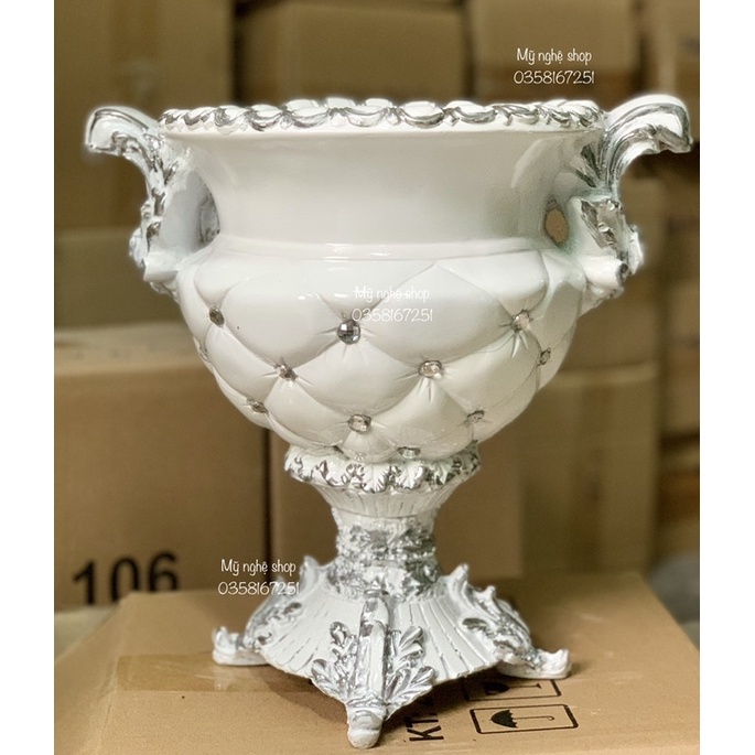 Bình hoa composite,Mỹ nghệ shop, decor, trang trí, quà tặng sinh nhật, tân gia, bình hoa giả, cao cấp mã trám thấp