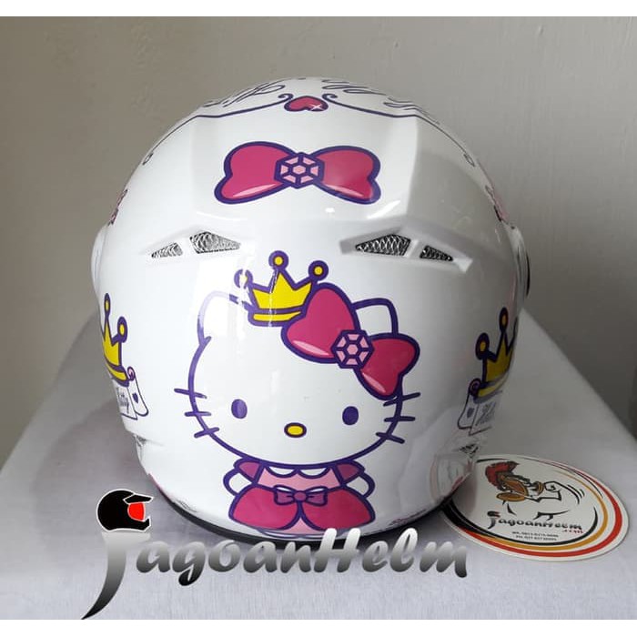 Gm Mũ Bảo Hiểm Hình Hello Kitty 5 Evo Teen | Age | 3~10 Tuổi