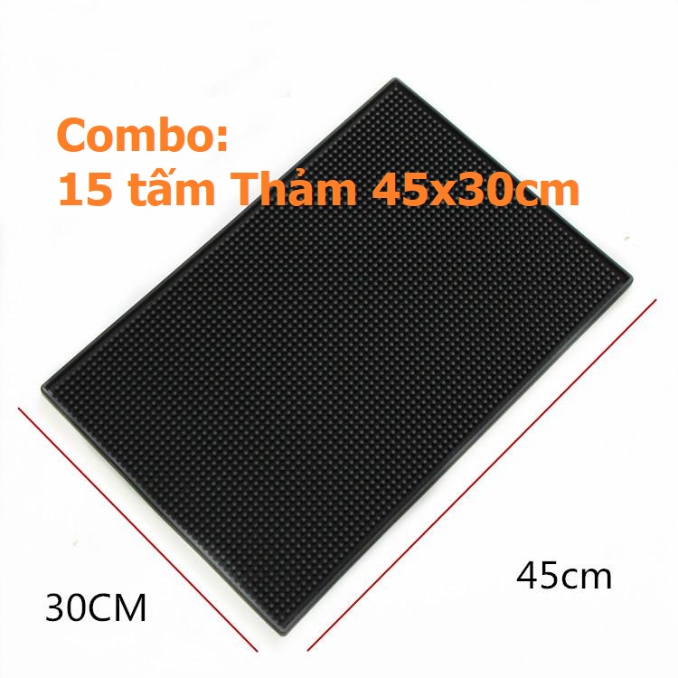 15 tấm Thảm Cao Su Quầy Bar 45x30cm - Thảm phơi đồ pha chế