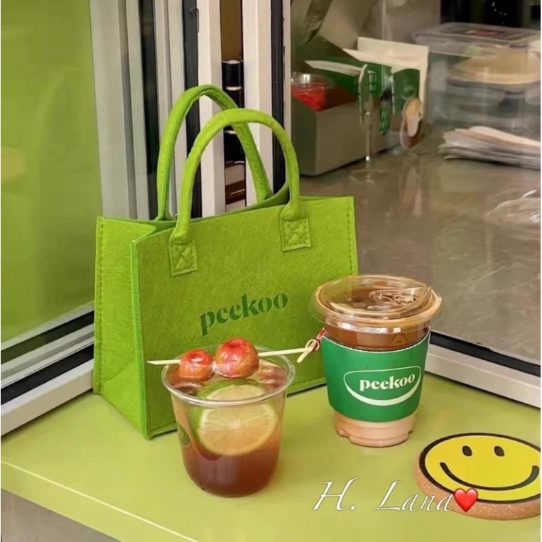 Túi Xách PEEKOO Xanh Lá Hot Trand FREESHIPTúi Xách Siêu Đẹp Siêu To Đi Du Lịch Đi Biển