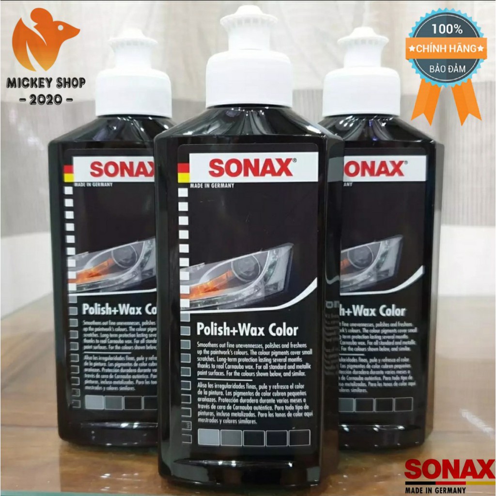 [ CAO CẤP ] Kem Đánh Siêu Bóng Bảo Vệ Sơn Đen Xe Sonax polish Wax 250ml - 296141