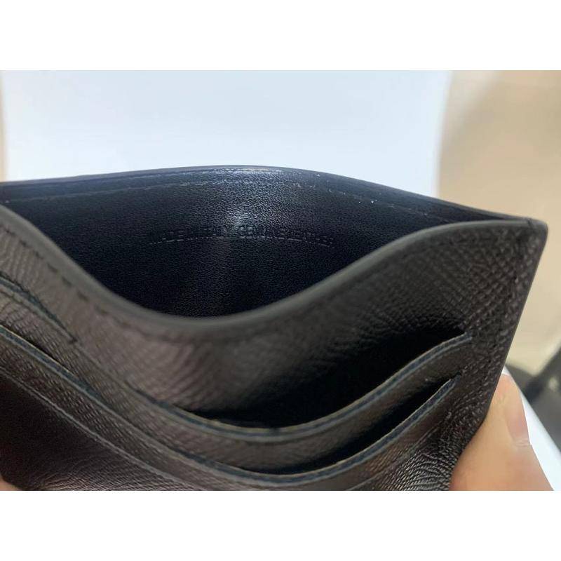 Ví Da Thật Đựng Thẻ MM6 Mm Thiết Kế Đơn Giản Tiện Dụng Giá Đỡ