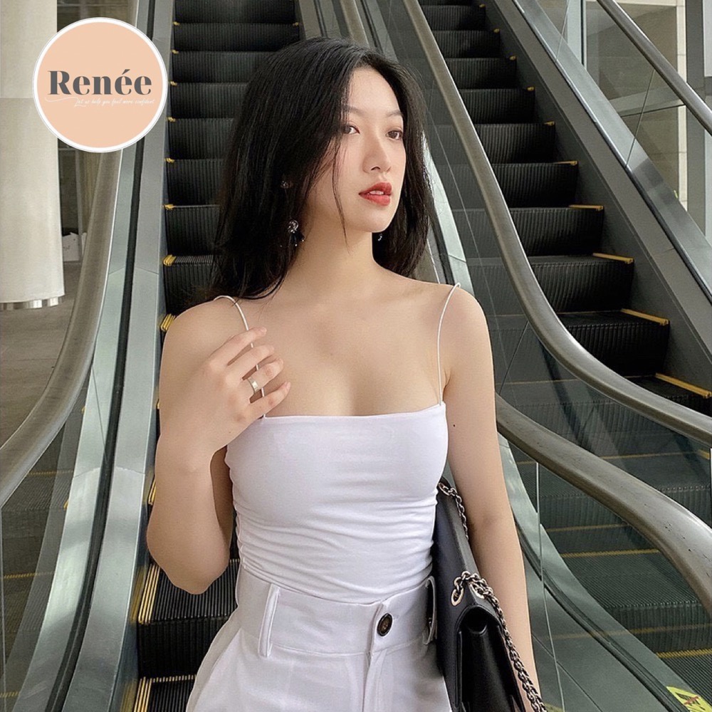 Áo 2 Dây Bún Mảnh Dáng Dài Body Renee Store Chất Cotton, Không Đệm, Phong Cách Hàn - AL39