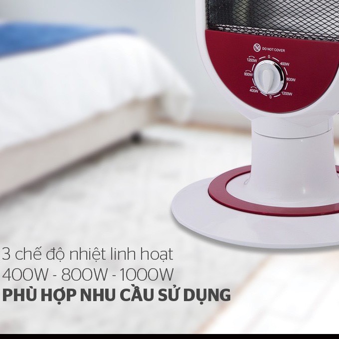 [Mã ELHA22 giảm 5% đơn 300K] Sưởi điện 3 bóng hồng ngoại SUNHOUSE SHD7022