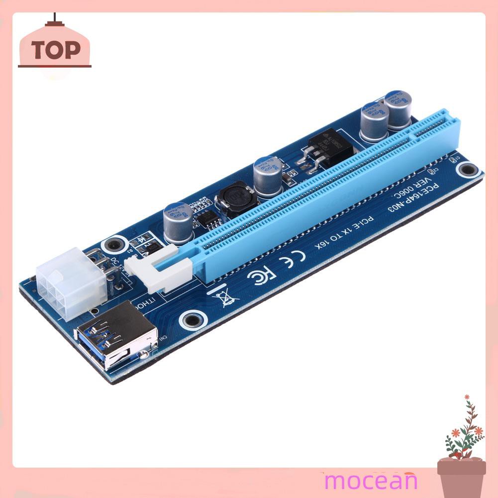 Card Mở Rộng Mocean Usb 3.0 Pci-E Express 1x Sang 16x Kèm Cáp Sata 6pin