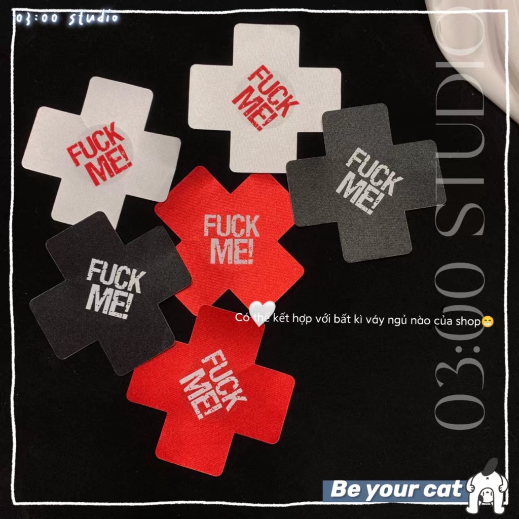 （Giao hàng bảo mật）【F*ck me】Miếng dán ngực sexy--Có thể kết hợp với bất kì váy ngủ nào của shop