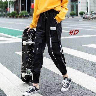 Quần jogger kaki túi hộp phối dây chạy chữ Diorr