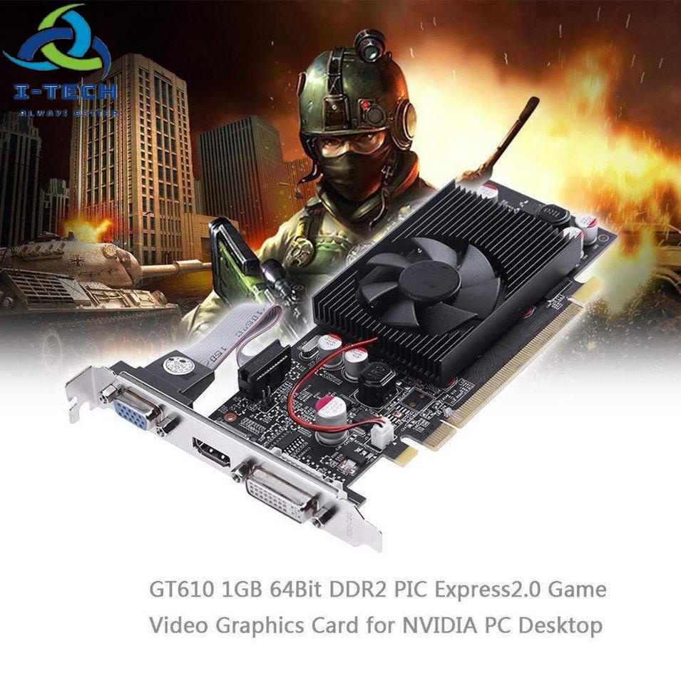 Card Đồ Họa Pny Nvidia Geforce Vcgt610 Xpb 1gb Ddr2 Sdram Pci Express 2.0 Thẻ