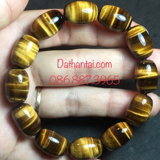 Vòng tay lu thống đá mắt hổ vàng nâu