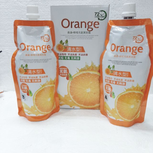 Nhuộm đen Phủ Bạc Orange 500mlx2 dùng cả năm không hết