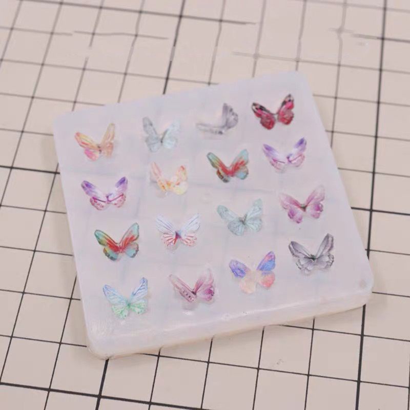 Khuôn silicon hình bướm siêu nhỏ dùng trong resin, nail handmade
