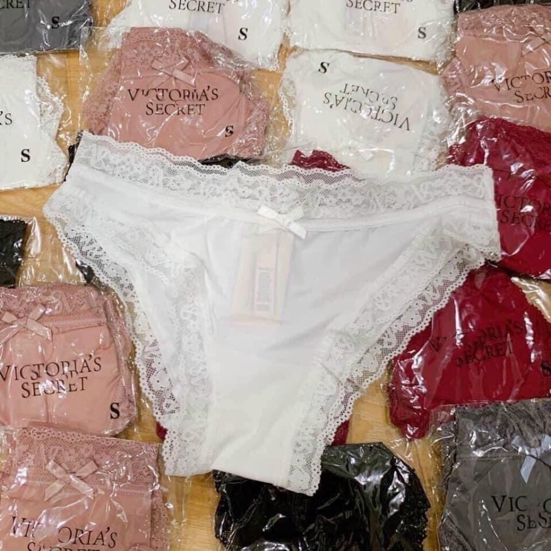 Quần Lót Nữ Thun Lạnh Phối Ren Cao Cấp Victoria's Secret BC QL01