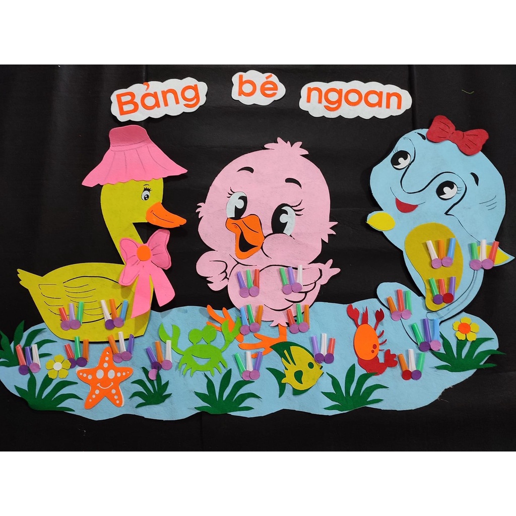 SẴN HÀNG - BỘ BẢNG BÉ NGOAN CỦA BÉ HÌNH NGẪU NHIÊN - BỘ BÉ NGOAN TRANG TRÍ MẦM NON