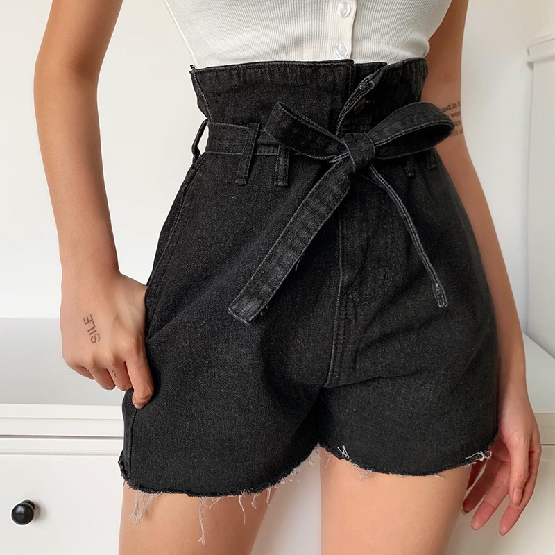 Quần Short Jeans Lưng Cao Thời Trang Cho Nữ