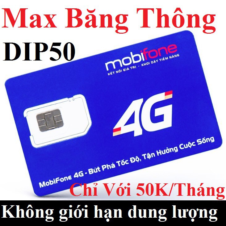 sim 4g mobi gói F120WF bl5gt và dip50 xài max băng thông phí duy trì chỉ 50/tháng quá rẻ