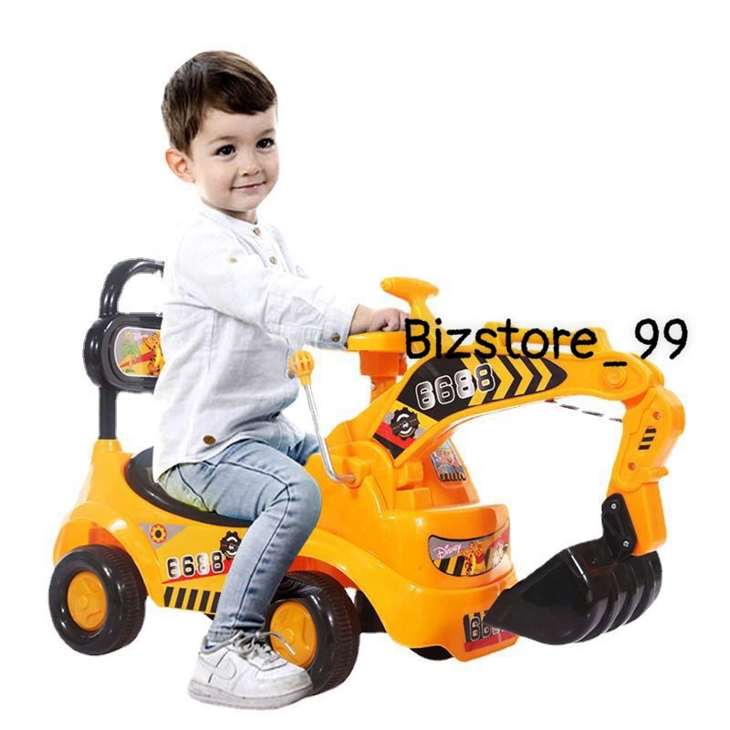 Xe cẩu chòi chân cho bé,Xe máy xúc cho trẻ em ngồi lái ,xe công trình cho bé vui chơi giải chí,cần cẩu đại
