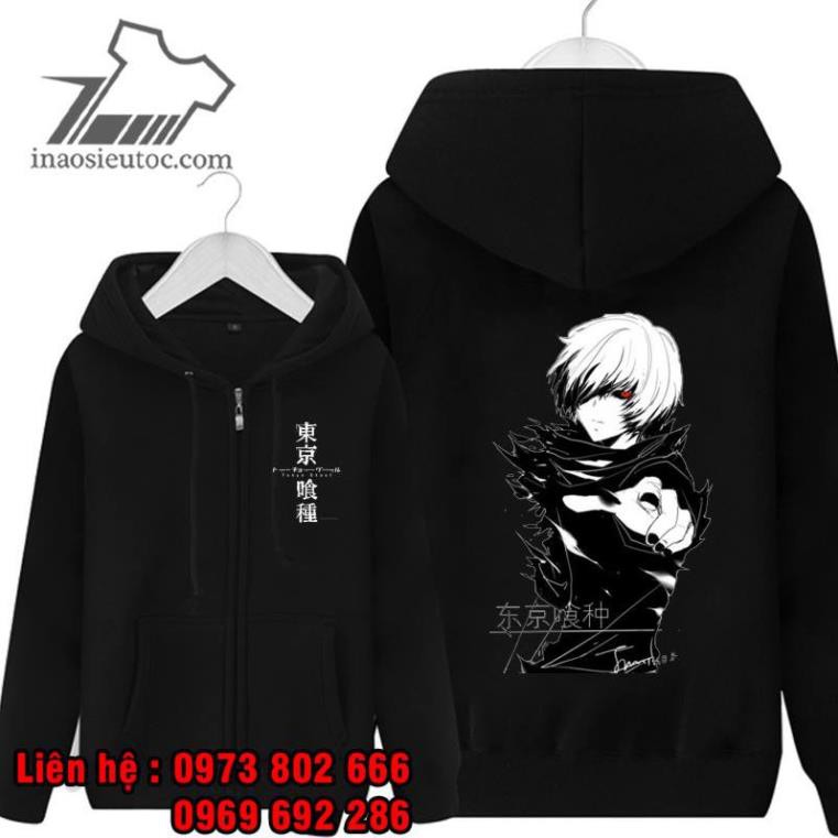 SALE- [SIÊU RẺ] Áo khoác đen Kaneki Ken đẹp nhất  rẻ chất lượng dành cho fan Tokyo Ghoul