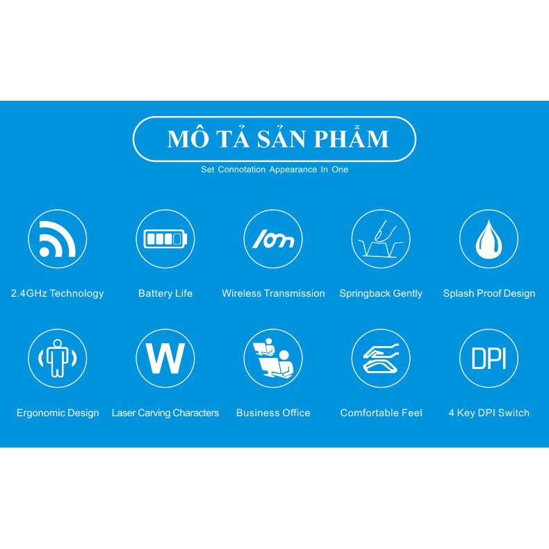 Bàn phím và Chuột không dây 8810 - AT