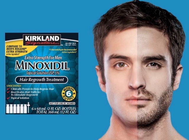 Minoxidil 5% Kirkland Hỗ Trợ Mọc Râu Tóc Chai 60ml