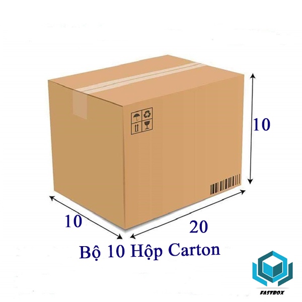 Bộ 10 Hộp Carton 20x10x10 Cm Thùng Carton Giá rẻ