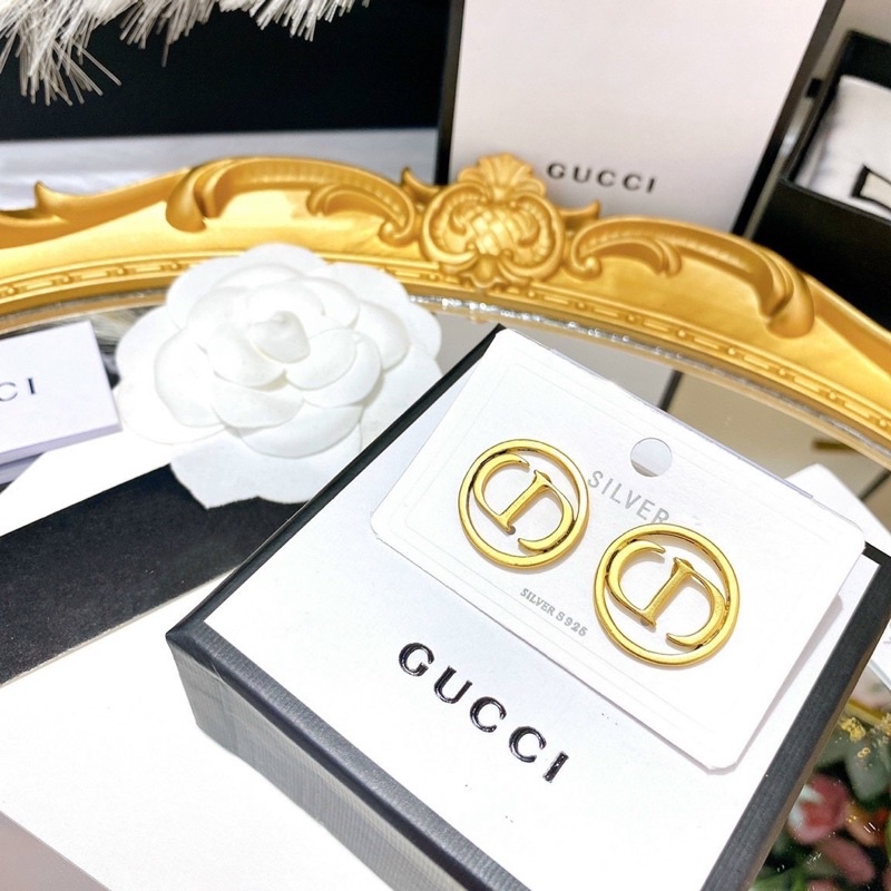 Khuyên tai, bông tai CD nam nữ tag vàng cao cấp 🍓