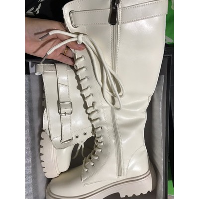 BOOTS ĐÙI DA BUỘC DÂY ĐẾ 4CM KÈM ĐAI | BigBuy360 - bigbuy360.vn