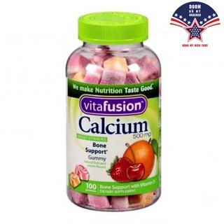 Kẹo Dẻo Vitafusion Calcium + D3 500mg (100 viên) - HÀNG MỸ