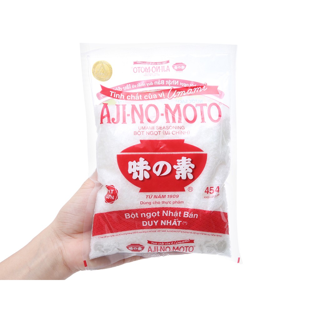 Bột ngọt hạt lớn Ajinomoto gói 454g hsd 2022