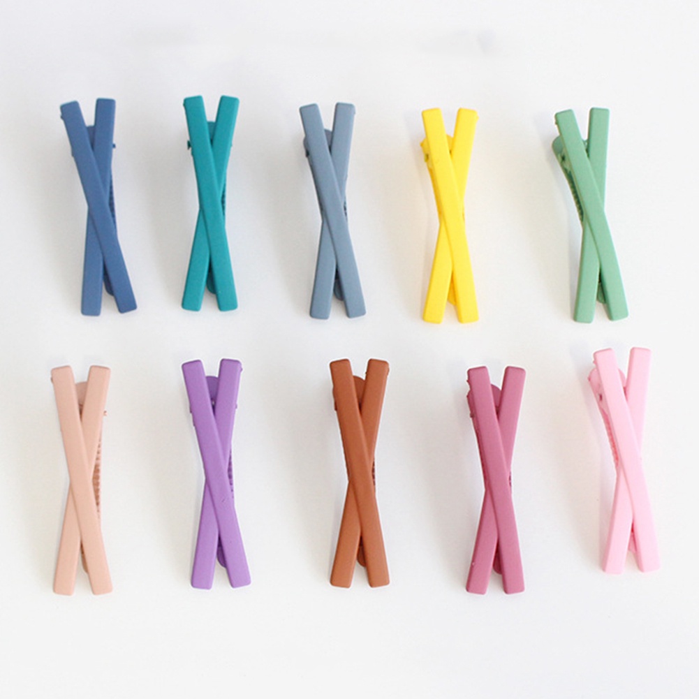 Kẹp Tóc Nhựa Màu Trơn Dễ Thương Cho Bé Gái