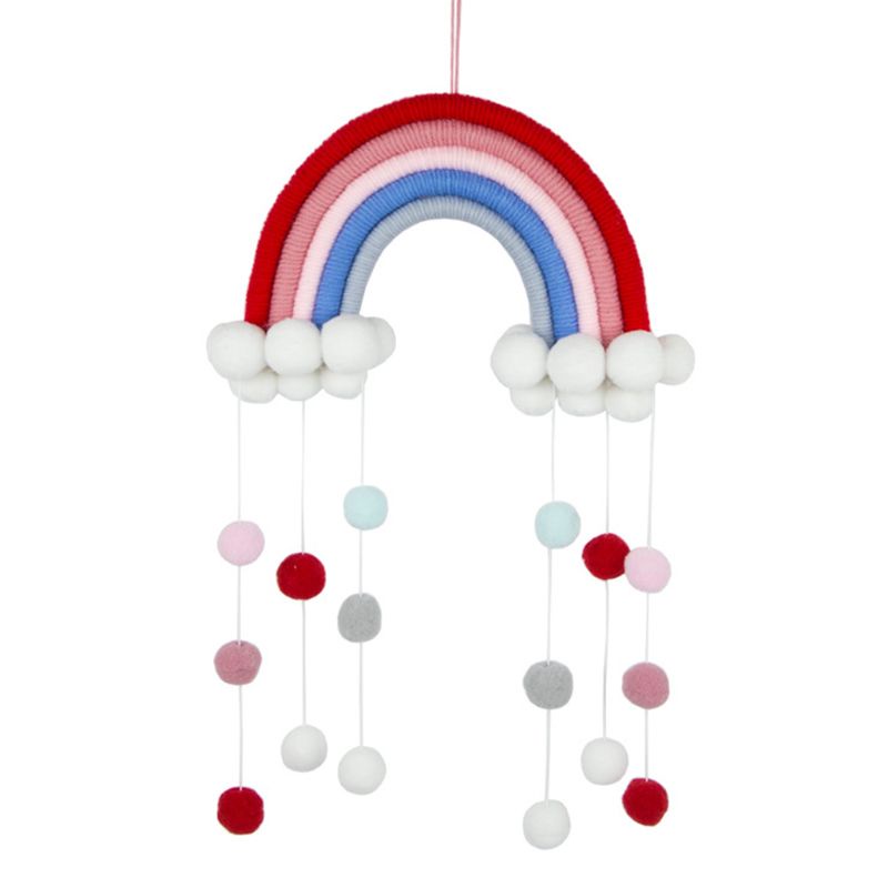 Thảm Dệt Cầu Vồng Thủ Công Treo Tường Trang Trí Phòng Bé