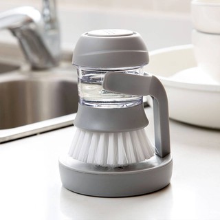 Kitchenware cleaning brush with automatic liquid addition pot washing artifact