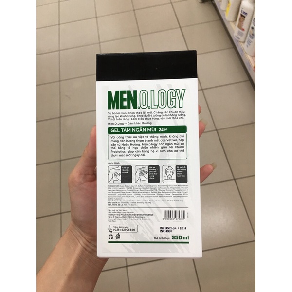 Gel Tắm MEN.O.LOGY Ngăn Mùi 24h Move Forward 350ml