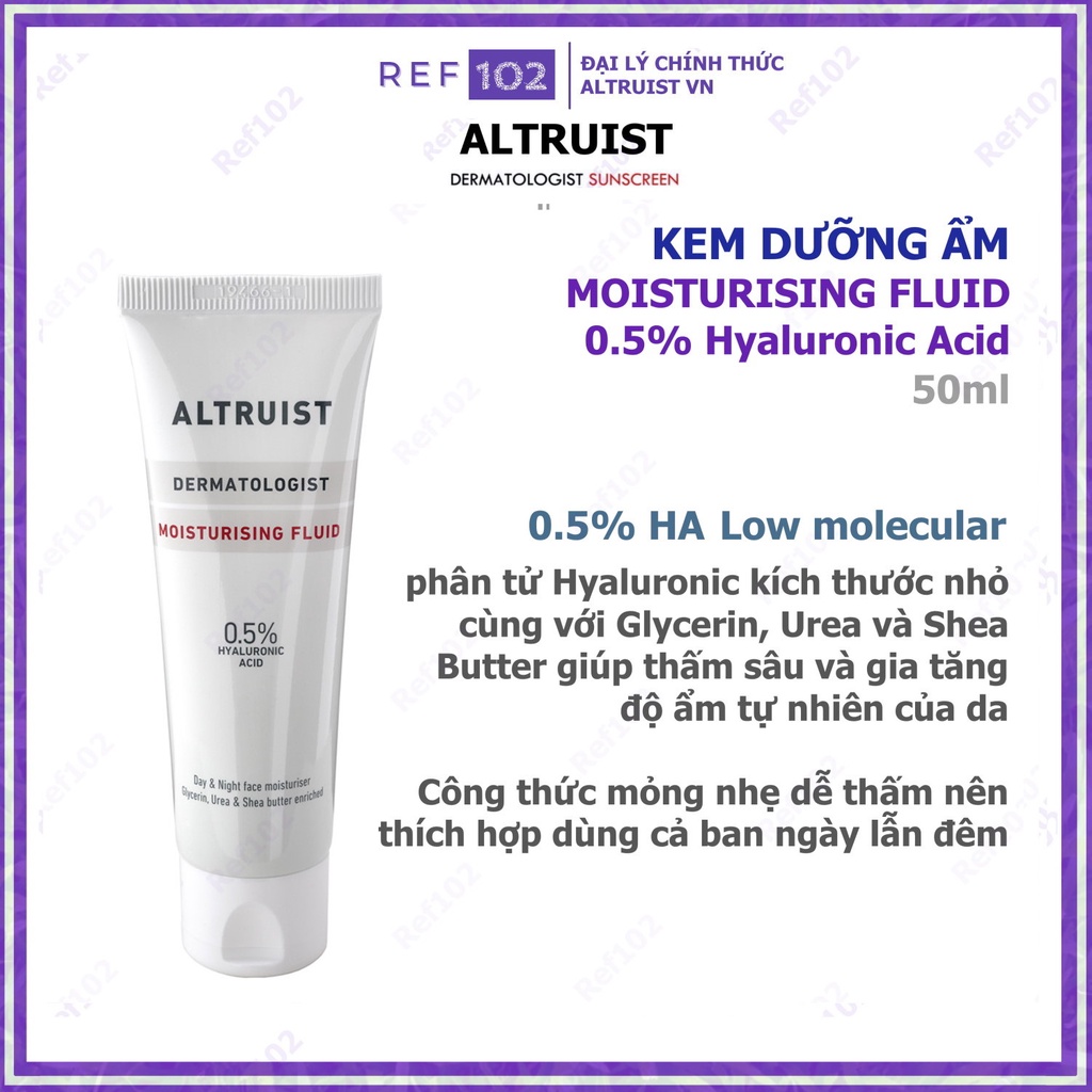 Kem dưỡng cấp ẩm phục hồi da khô Altruist Dermatologist Dry Skin Repair Cream 10% Urea 200ml - Fluid 0.5%HA [Chính hãng]