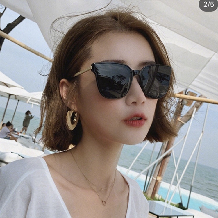 Kính Mát Tròng Vuông Phân Cực Màu Xanh Lá Đậm Cho Nam