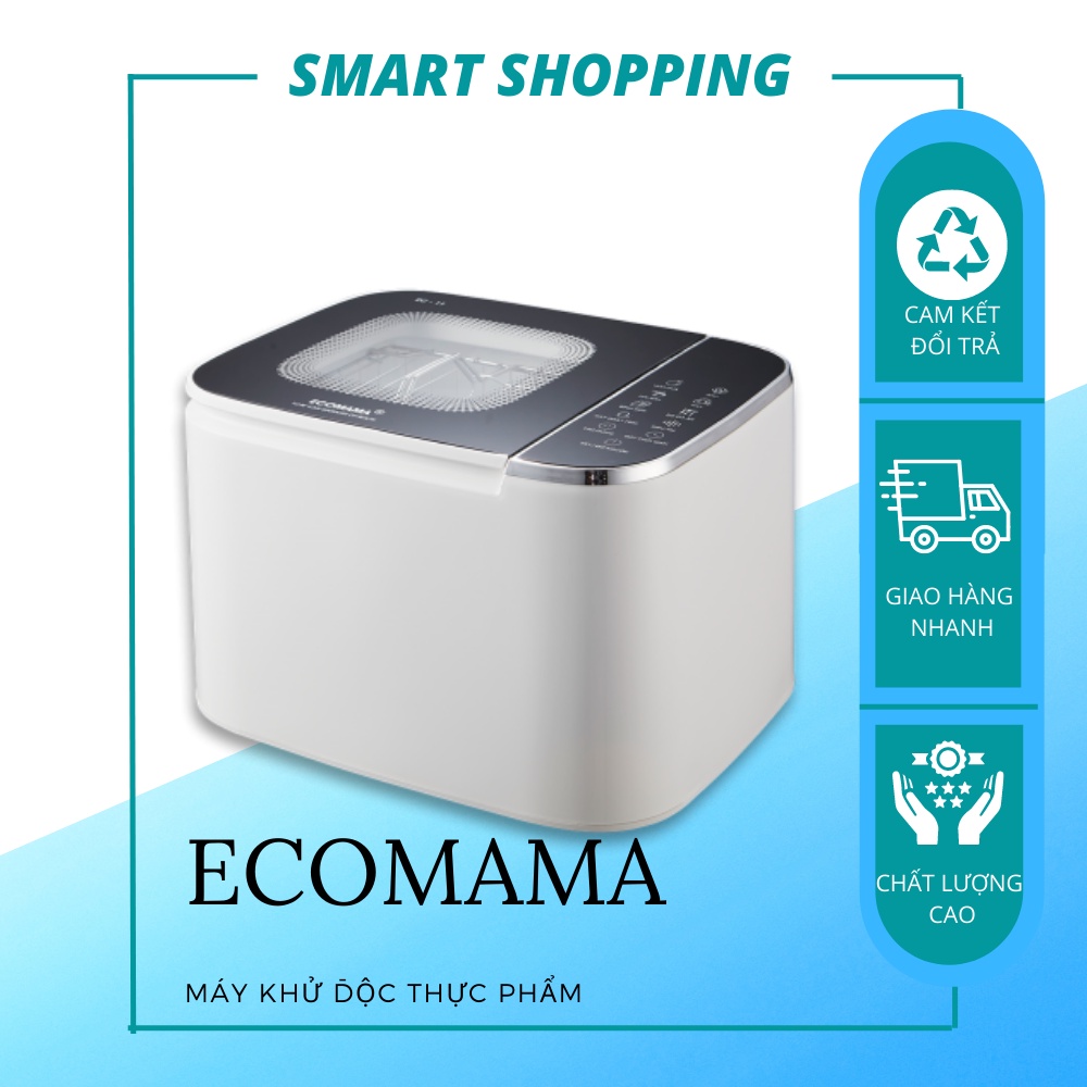 Máy Rửa Thực Phẩm ECOMAMA - Khử Trùng Rau Củ Hoa Quả & Các Loại Thịt, Cá Bằng OZONE & Sóng Siêu Âm