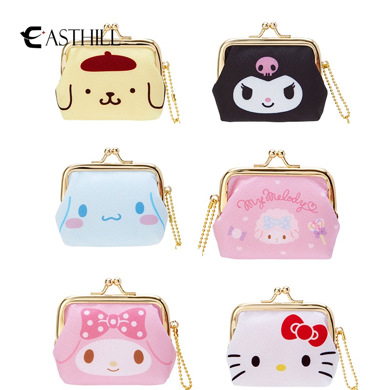 SANRIO Ví Nhỏ Đựng Tiền Xu In Họa Tiết Hello Kitty Dễ Thương Cho Bé Gái