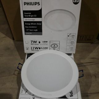 Đèn led âm trần DN027B LED 9 (11W(G1)/10W(G2)/9W(G3) D125 RD PHILIP