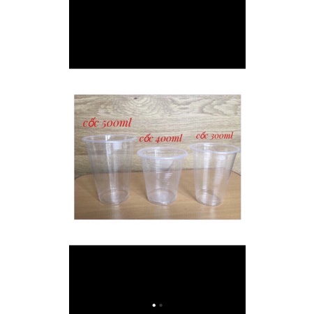 50 chiếc cốc nhựa 300ml cả nắp
