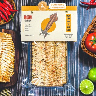 Mực khô miếng ăn liền 50g L'angfarm bịch mẫu hút chân không, Yumsea