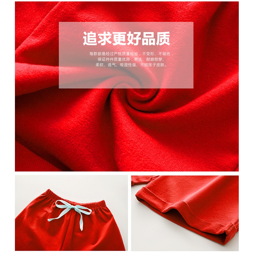 Quần Short Cột Dây Chất Liệu Cotton Màu Trơn Thời Trang Xuân Hè Cho Bé 100-150cm